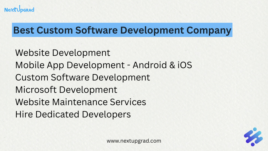 Cover photo of NextUpgrad Web Solutions Pvt. Ltd. - Best Custom Software and Hire Dedicated Developers Company